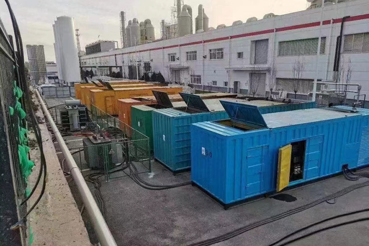 科尔沁左翼后发电机租赁施工现场